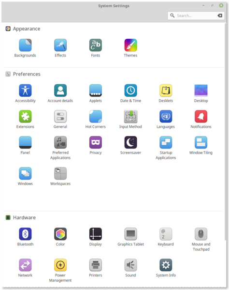Файл:Cinnamon-3.2.7-SystemSettings.png