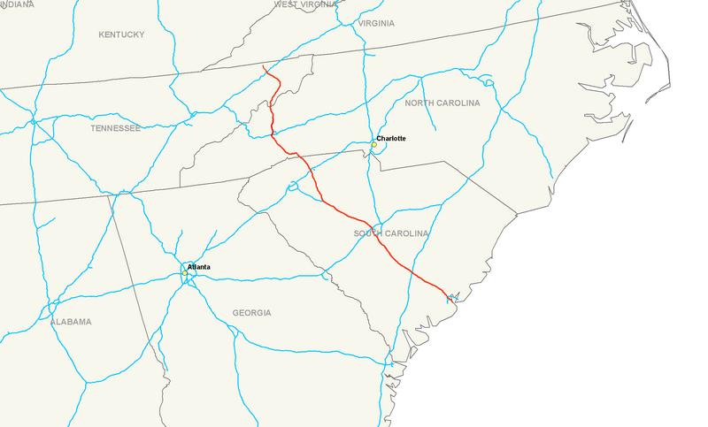 Файл:Interstate 26 map.png