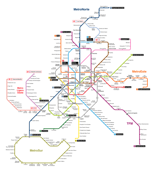 Файл:Madrid Metro Map.svg