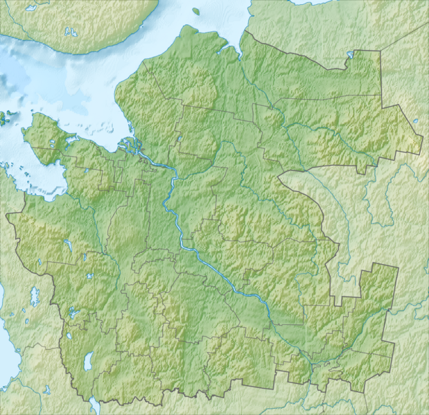 Файл:Relief Map Archangelsk Oblast mainland.png