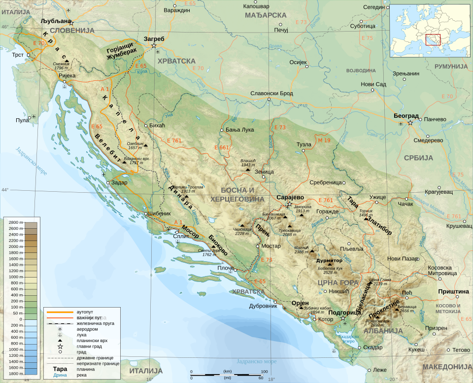 Файл:Dinaric Alps map sr.svg