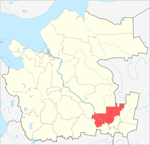 Красноборский район на карте