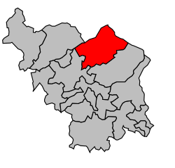 Кантон на карте департамента Верхняя Сона