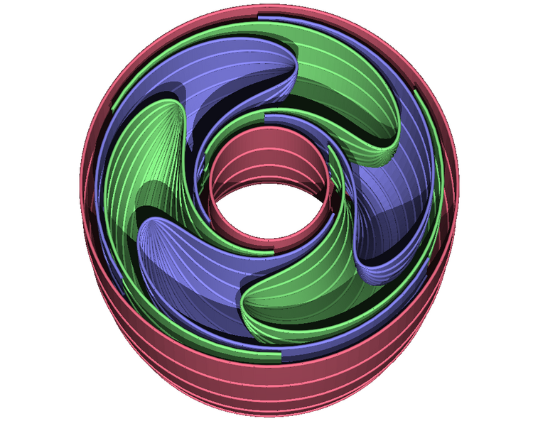 Файл:Reeb foliation half-torus POV-Ray.png