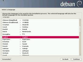 Скриншот программы Debian Installer