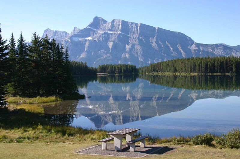 Файл:Reflection at Two Jack Lake.jpg