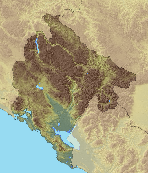 Файл:Relief map of Montenegro.png