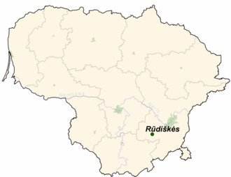 Рудишкес на карте