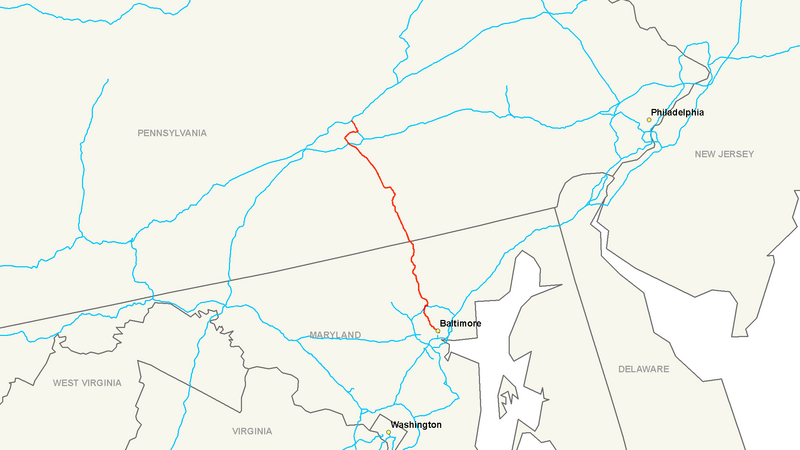 Файл:Interstate 83 map.png