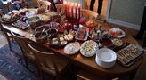 Рождественский стол в шведском доме.