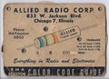 Определитель цветовой маркировки электроники от RMA, 1940-е годы