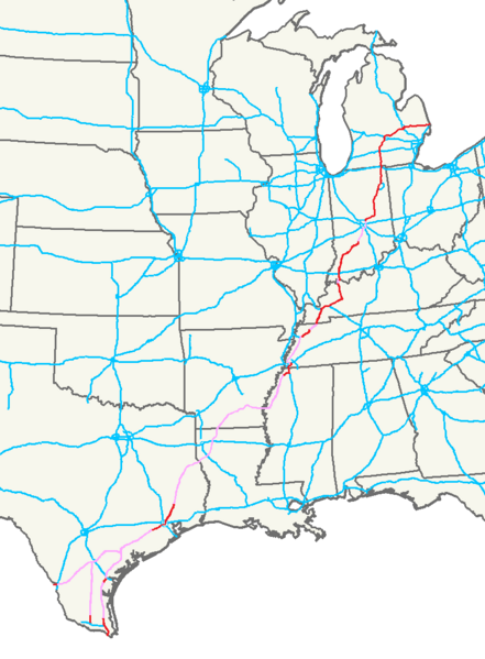 Файл:Interstate 69 map (Latest).png