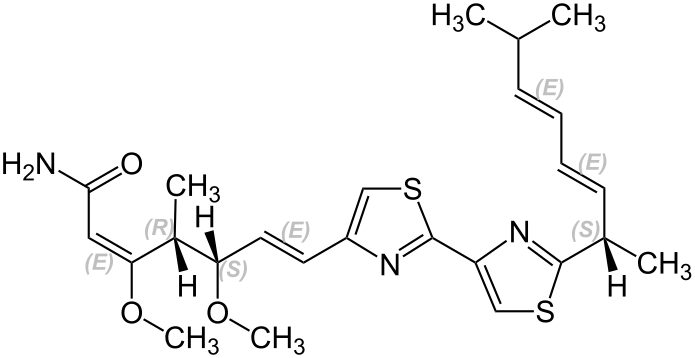 Файл:Myxothiazol Structural Formula V.1.svg