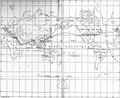 Карта путешествия Филеаса Фогга