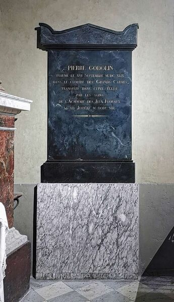 Файл:(Toulouse) Tombe de Pierre Goudouli dans la basilique de la Daurade.jpg