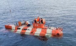 Спасательный глубоководный аппарат АС-40 «Бестер-1» проекта 18271 (79-й аварийно-спасательный отряд КТОФ; основное судно-носитель «Игорь Белоусов»), 2015 год.
