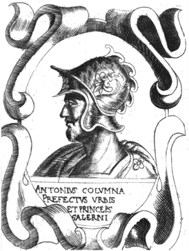Гравюра из книги Муньоса «История семьи Колонна» (1658)