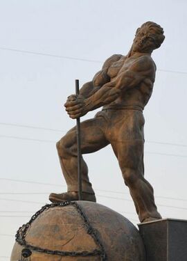 Статуя Бакинского рабочего (бронза) скульптор Степан Эрьзя