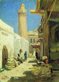 Картина Боголюбова А.П «Баку. Улица в полдень». 1861 год