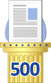 ВР За созданные статьи 500 2.svg