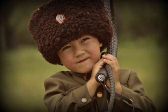 Ваня Кудрявцев — юный казак из села Баян