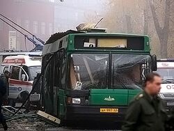 Взорванный автобус