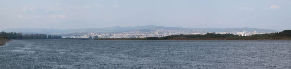Панорама реки Селенга. Вид г. Улан-Удэ