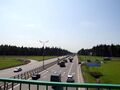 Вид на автодорогу М-3 в сторону Апрелевки с эстакады «Первомайское — Крёкшино»
