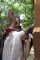 Гарегин II освящает семь хачкаров с буквами названия монастыря Сурб Хач в Крыму 29 июля 2008 года
