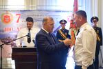 Глава РА Кумпилов вручил медаль «СЛАВА АДЫГЕИ» Егорову И. А. Сухум 2018.