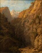 Картина Л. Ф. Лагорио. «Дарьяльское ущелье» (1873)