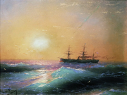 Иван Константинович Айвазовский, картина Закат на море, 1886.webp