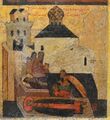 Исцеление князя Константина у гроба преподобного, клеймо 1