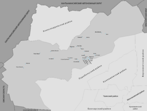 Каргасокский район на карте