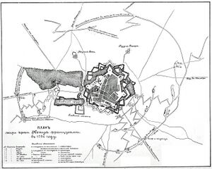 План осады Ле-Кенуа (рисунок из «Военной энциклопедии»)