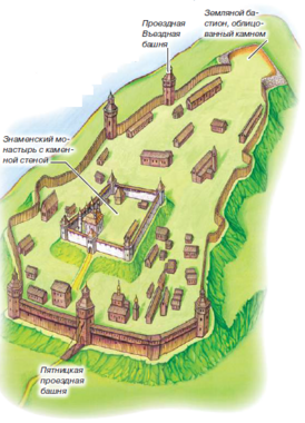 План крепости в конце XVII века