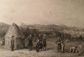 Лагерь у аула Герменчук 1832 год