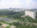 Вид на Ленинский пр-т и Юго-Западный лесопарк до постройки ТЦ «Рио»