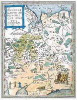 Московское великое княжество (Moscoviae Maximi Amplissimi qve Ducatvs). Карта Энтони Дженкинсона, публиковалась в 1578-1593 гг.