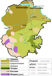 Этническая карта Чувашии