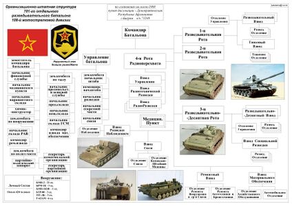 Организационно-штатная структура 781-го отдельного разведывательного батальона 108-й мотострелковой дивизии на осень-1988