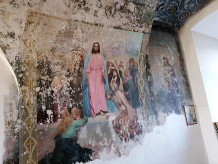 Отреставрированные фрески зимнего храма, «Нагорная проповедь Христа» и изображение Праскевы Пятницы