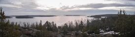 Панорамный вид залива Лехмалахти