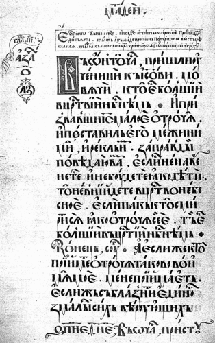 Новый устав («Пересопницкое евангелие», XVI век)