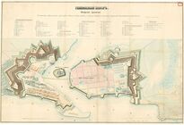 План Выборгской крепости 1851 года с площадью и переулком у храма