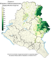 Расселение казахов в ЮФО и СКФО по городским и сельским поселениям в %, перепись 2010 г.