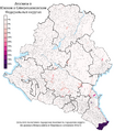 Расселение лезгин в ЮФО и СКФО по городским и сельским поселениям в %, перепись 2010 г.