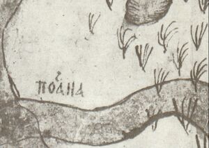Река Почайна, фрагмент карты-плана подполковника Ушакова (1695)