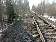 Разобранный боковой путь. Вид в сторону ст. Салми.