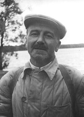 Л. Л. Россолимо на озере Белом в Косино (1970-е гг.)